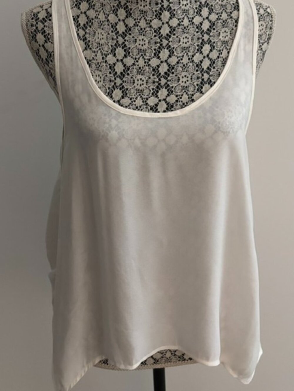 Free People Ivory Open Twist Back Tank Top - Small